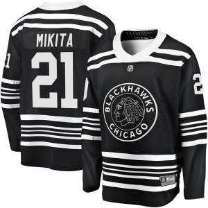 Stan Mikita Youth Fanatics Branded Chicago Blackhawks Premier Black Breakaway Alternate 2019/20 Jersey