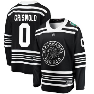 Clark Griswold Youth Fanatics Branded Chicago Blackhawks Breakaway Black 2019 Winter Classic Jersey