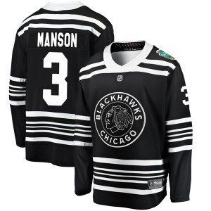 Dave Manson Youth Fanatics Branded Chicago Blackhawks Breakaway Black 2019 Winter Classic Jersey