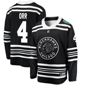 Bobby Orr Youth Fanatics Branded Chicago Blackhawks Breakaway Black 2019 Winter Classic Jersey
