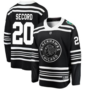 Al Secord Youth Fanatics Branded Chicago Blackhawks Breakaway Black 2019 Winter Classic Jersey