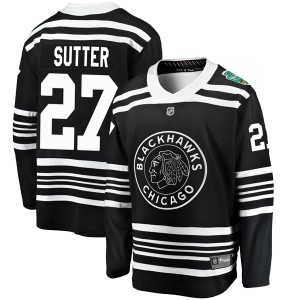 Darryl Sutter Youth Fanatics Branded Chicago Blackhawks Breakaway Black 2019 Winter Classic Jersey