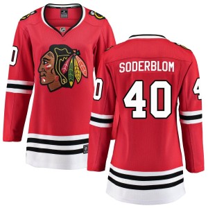 Arvid Soderblom Women's Fanatics Branded Chicago Blackhawks Breakaway Red Home Jersey