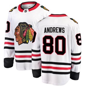 Zach Andrews Youth Fanatics Branded Chicago Blackhawks Breakaway White Away Jersey