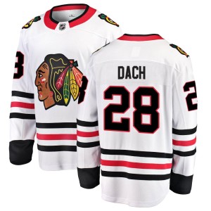 Colton Dach Youth Fanatics Branded Chicago Blackhawks Breakaway White Away Jersey