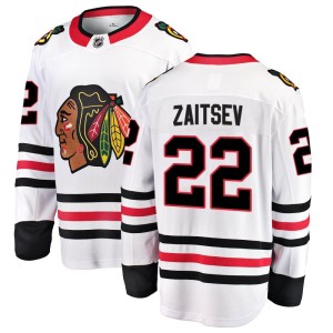 Nikita Zaitsev Youth Fanatics Branded Chicago Blackhawks Breakaway White Away Jersey
