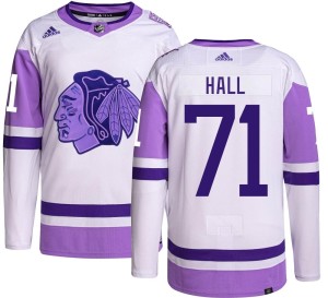 Taylor Hall Youth Adidas Chicago Blackhawks Authentic Hockey Fights Cancer Jersey