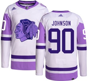 Tyler Johnson Youth Adidas Chicago Blackhawks Authentic Hockey Fights Cancer Jersey