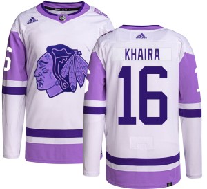 Jujhar Khaira Youth Adidas Chicago Blackhawks Authentic Hockey Fights Cancer Jersey