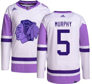 Connor Murphy Youth Adidas Chicago Blackhawks Authentic Hockey Fights Cancer Jersey