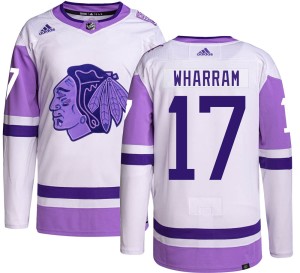 Kenny Wharram Youth Adidas Chicago Blackhawks Authentic Hockey Fights Cancer Jersey