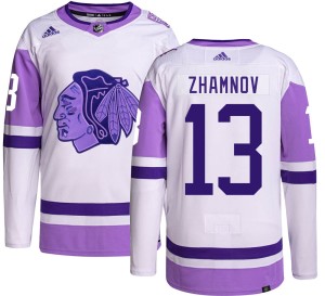 Alex Zhamnov Youth Adidas Chicago Blackhawks Authentic Hockey Fights Cancer Jersey