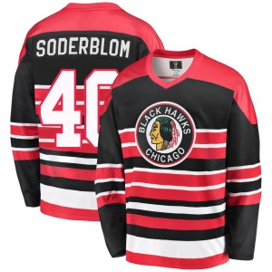 Arvid Soderblom Youth Fanatics Branded Chicago Blackhawks Premier Red/Black Breakaway Heritage Jersey