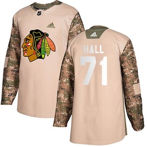 Taylor Hall Men's Adidas Chicago Blackhawks Authentic Camo Veterans Day Practice Jersey