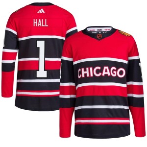 Glenn Hall Men's Adidas Chicago Blackhawks Authentic Red Reverse Retro 2.0 Jersey
