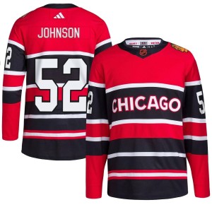 Reese Johnson Men's Adidas Chicago Blackhawks Authentic Red Reverse Retro 2.0 Jersey