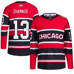 Alex Zhamnov Men's Adidas Chicago Blackhawks Authentic Red Reverse Retro 2.0 Jersey